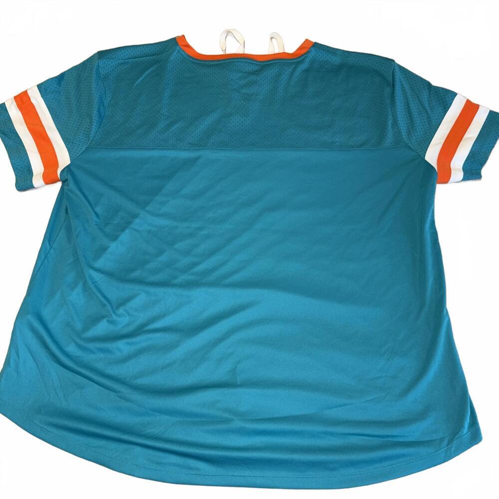 New Fanatics NFL Miami Dolphins Women's 3XL necktie Jersey Blue/orange Dolphins - Picture 2 of 7